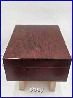 Michael Dixon Humidor Swirling Mahogany Wooden Cigar Wood Box Handmade USA