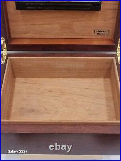 Michael Dixon Humidor Swirling Mahogany Wooden Cigar Wood Box Handmade USA