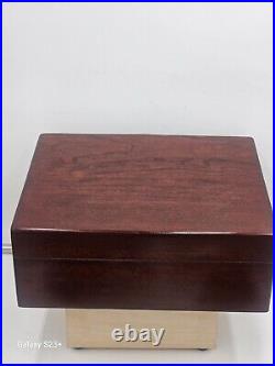 Michael Dixon Humidor Swirling Mahogany Wooden Cigar Wood Box Handmade USA