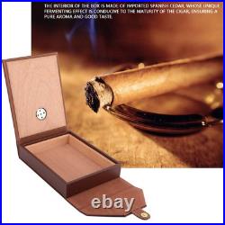 Mini Portable Leather Humidor Cigar Box Cedar Wood Cigarette Container AD Mini Portable Leather Humidor Cigar Box Cedar Wood Cigarette Container AD