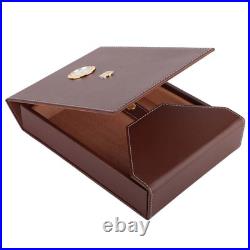 Mini Portable Leather Humidor Cigar Box Cedar Wood Cigarette Container AD Mini Portable Leather Humidor Cigar Box Cedar Wood Cigarette Container AD