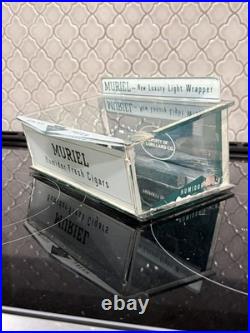 Muriel Glass Humidor Aztec Clay Moistener HAVANA P Lorillard Cigar Box Display
