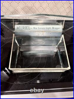 Muriel Glass Humidor Aztec Clay Moistener HAVANA P Lorillard Cigar Box Display