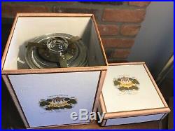 NEW in box H Upmann Glass Cigar Humidor Canister Office Jar Vintage Cameroon 25