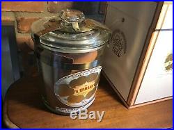 NEW in box H Upmann Glass Cigar Humidor Canister Office Jar Vintage Cameroon 25