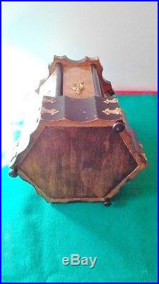 Napoleon III France Cigar Pipe Box Stand Holder XIX C. Ebonized Wood And Brass