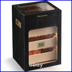 Needone 150 Count Electric Humidor Cabinet Digital Hygrometer Spanish Cedar Dual