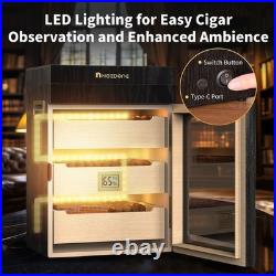 Needone 150 Count Electric Humidor Cabinet Digital Hygrometer Spanish Cedar Dual