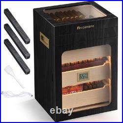 Needone 150 Count Electric Humidor Cabinet Digital Hygrometer Spanish Cedar Dual