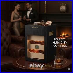 Needone 150 Count Electric Humidor Cabinet Digital Hygrometer Spanish Cedar Dual