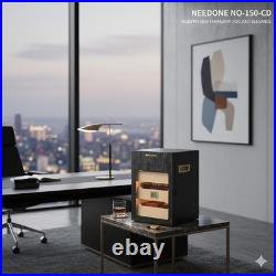 Needone 150 Count Electric Humidor Cabinet Digital Hygrometer Spanish Cedar Dual