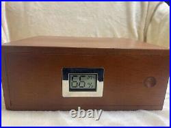 New Cigar Box Wooden With Hygrometer Humidifier Portable Glass Window Humidor Ceda