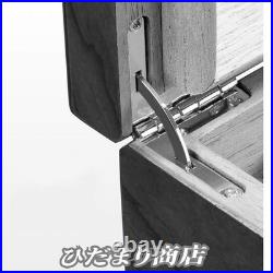 New Cigarette & Cigar Case Wood Humidor Transparent Storage Box Used