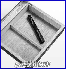 New Cigarette & Cigar Case Wood Humidor Transparent Storage Box Used