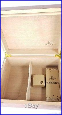Orleans Group 100-Count Cigar Humidor - High Gloss Maple With Spanish Cedar Lining, Humidifier & Hygrometer