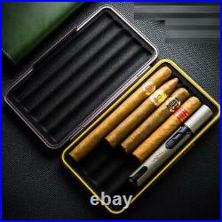 New Luxury Portable Travel Cigar Humidor 5 Pipe Travel Cigar Humidors Cigar Box