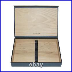 New Montblanc Sartorial Cigar Travel Humidor Cedar/Black Leather Case/Box 119298