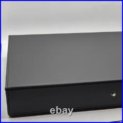 New Montblanc Sartorial Cigar Travel Humidor Cedar/Black Leather Case/Box 119298