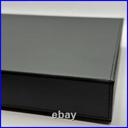 New Montblanc Sartorial Cigar Travel Humidor Cedar/Black Leather Case/Box 119298