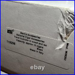 New Montblanc Sartorial Cigar Travel Humidor Cedar/Black Leather Case/Box 119298