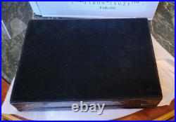 New Vector Dark Brown Crocodile Leather Cigar Box Humidor 10.5x7.75x2