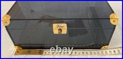 New ZINO humidor Cigar Case Black Gold acrylic without box New ZINO humidor Cigar Case Black Gold acrylic without box