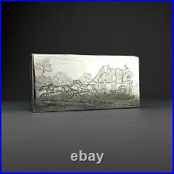 Novelty Solid Sterling Silver Cigar/Cigarette Box/Humidor. Bath Royal Mail. 1884