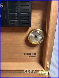 Ocaso Savoy Cigar Humidor 11.75x 9.5x 5 No Key Surface Scratches