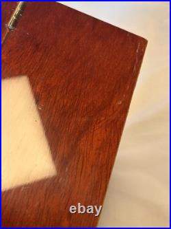 Ocaso Savoy Cigar Humidor 11.75x 9.5x 5 No Key Surface Scratches