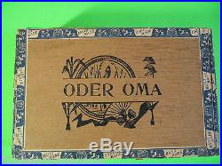 Oder Oma Vintage Antico Vuote a Mano in Legno Humidor Decorato Cigar Box Nice