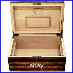 Old Glory American Flag 100 Cigar Count Humidor with Humidifier + Hygrometer Box