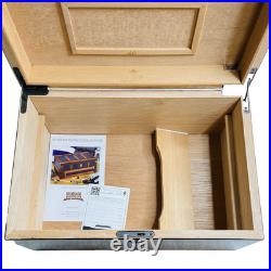 Old Glory American Flag 100ct Cigar Humidor Box with Humidifier + Hygrometer