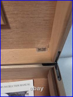 Old Glory American Flag Medium Cigar Humidor Wood Box 25 To 50 Cigar Storage