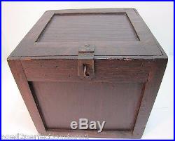 Old PUBLIC COAL Co PHILA Pa Advertising Wooden CIGAR HUMIDOR Box Hinged Top Lid
