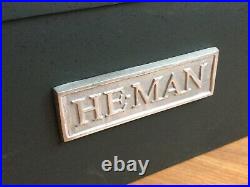 Old Vtg He-man Humidor Metal Ammo Can Ammunition Box Cigar Tobacco Cedar Lined