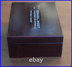 Original Bernard L. Madoff Wooden Cigar Humidor Box Original Bernard L. Madoff Wooden Cigar Humidor Box