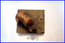 Outstanding Terracotta Pug Dog withPuppies Small Tobacco Humidor/Box Antique Outstanding Terracotta Pug Dog withPuppies Small Tobacco Humidor/Box Antique