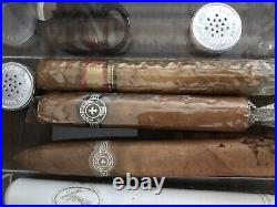 PARTAGAS MACANUDO HUMIDOR Cigar Glass Store Display Box Vintage Plus Contents