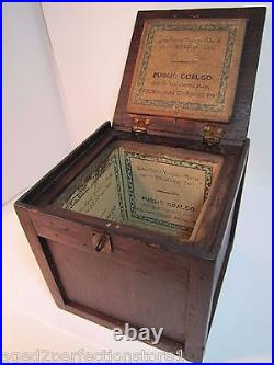 PUBLIC COAL Co PHILA Pa Old Advertising CIGAR HUMIDOR Wooden Box CELOTEX PUBLIC COAL Co PHILA Pa Old Advertising CIGAR HUMIDOR Wooden Box CELOTEX