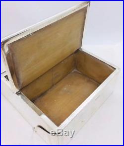 Padgett & Braham Antique English Sterling Silver Cigar Humidor Box & Extras 55oz