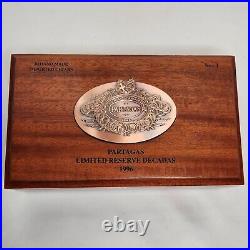 Partagas Limited Reserve Decadas 1996 EMPTY Wood Cigar Box With Trays