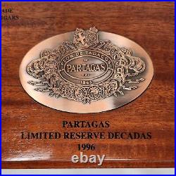 Partagas Limited Reserve Decadas 1996 EMPTY Wood Cigar Box With Trays