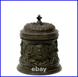 Patinated Bronze Baroque Style Humidor, first half 20th century