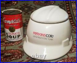 Perkins Coie vtg ceramic office desk tobacco humidor candy canister stash box