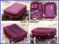 Personalized Leather Cigar Case Travel Cigar Holder Humidor Box Gift for Men