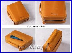 Personalized Leather Cigar Case Travel Cigar Holder Humidor Box Gift for Men
