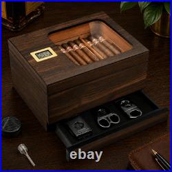 Personalized Signature Cigar Humidor Engraved Cigar Box