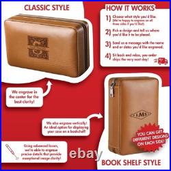 Personalized Travel Cigar Humidor Case with included accessories, Cigar Box Cas