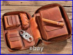 Personalized leather cigar case Travel humidor Cigar travel case Cigars holder Personalized leather cigar case Travel humidor Cigar travel case Cigars holder