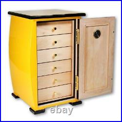 Portable Cedar Wood Cigar Cabinet Cigarette Humidor Box 6 Drawers Case Men Gifts
